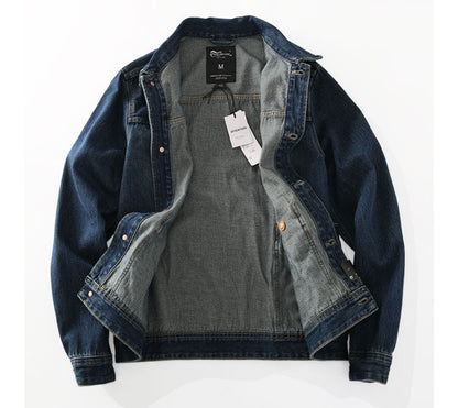 Washed Denim Jacket – Vintage Double Pocket – Coats Jackets | japanese streetwear | vintage workwear | unisex | Yamalinclothes