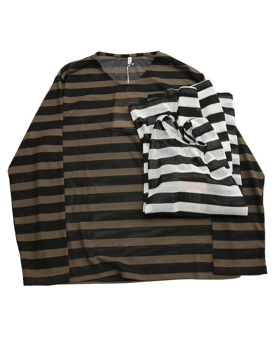 Striped Long Sleeve Crew Neck Tee – Men's Casual Lightweight Commuter T-Shirt