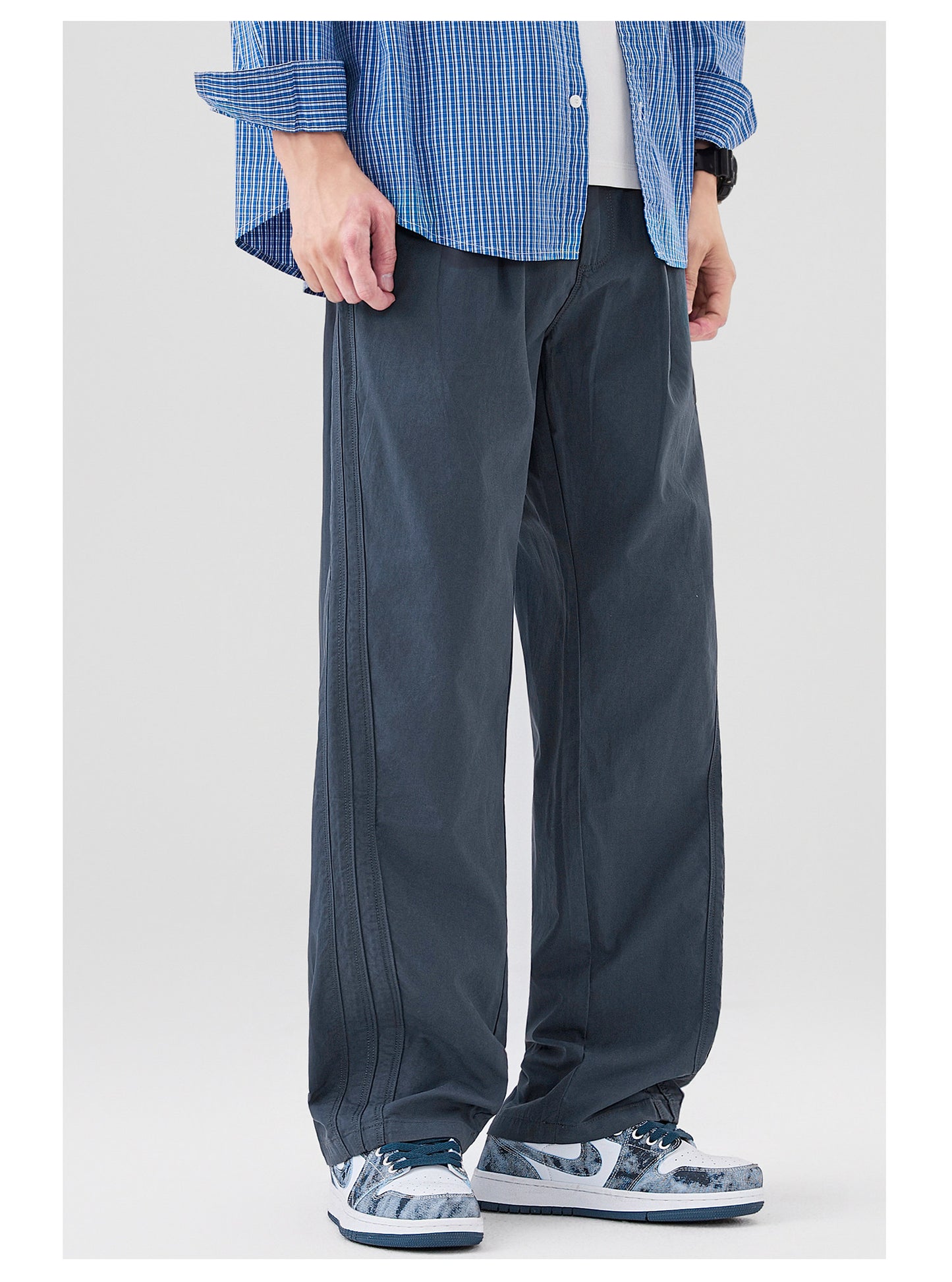 2026 Spring/Summer 170g Lightweight Japanese Cotton Straight Slacks Men's Wide-Leg Anti-Wrinkle Cargo Pants | Japanese vintage | yamalin clothes | Yamalinclothes