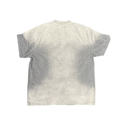 Batik Spray Paint Horse Print T-Shirt – 240g Drop Shoulder Distressed Unisex