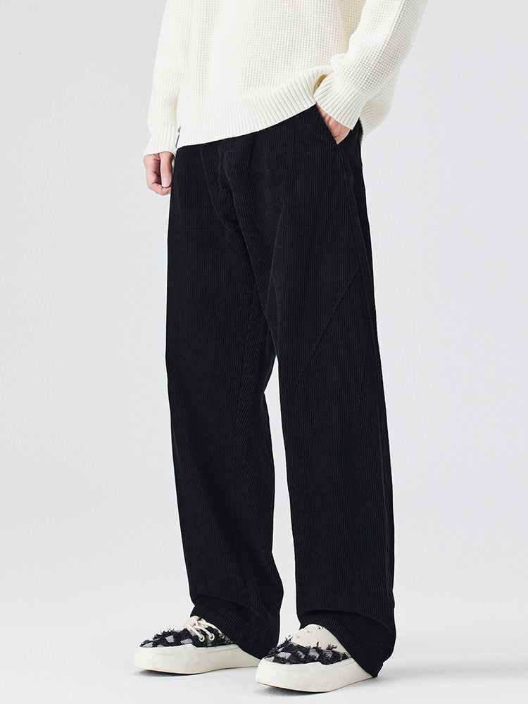 Japanese Heavy Corduroy Wide Leg Pants – Loose Straight Washed Slacks for Men | Japanese vintage | yamalin clothes | Yamalinclothes