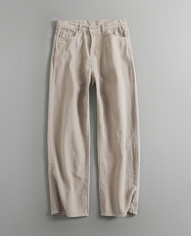 370G Heavyweight Washed Straight-Leg Pants – Japanese Loose Unisex – Pants | japanese streetwear | vintage workwear | unisex | Yamalinclothes