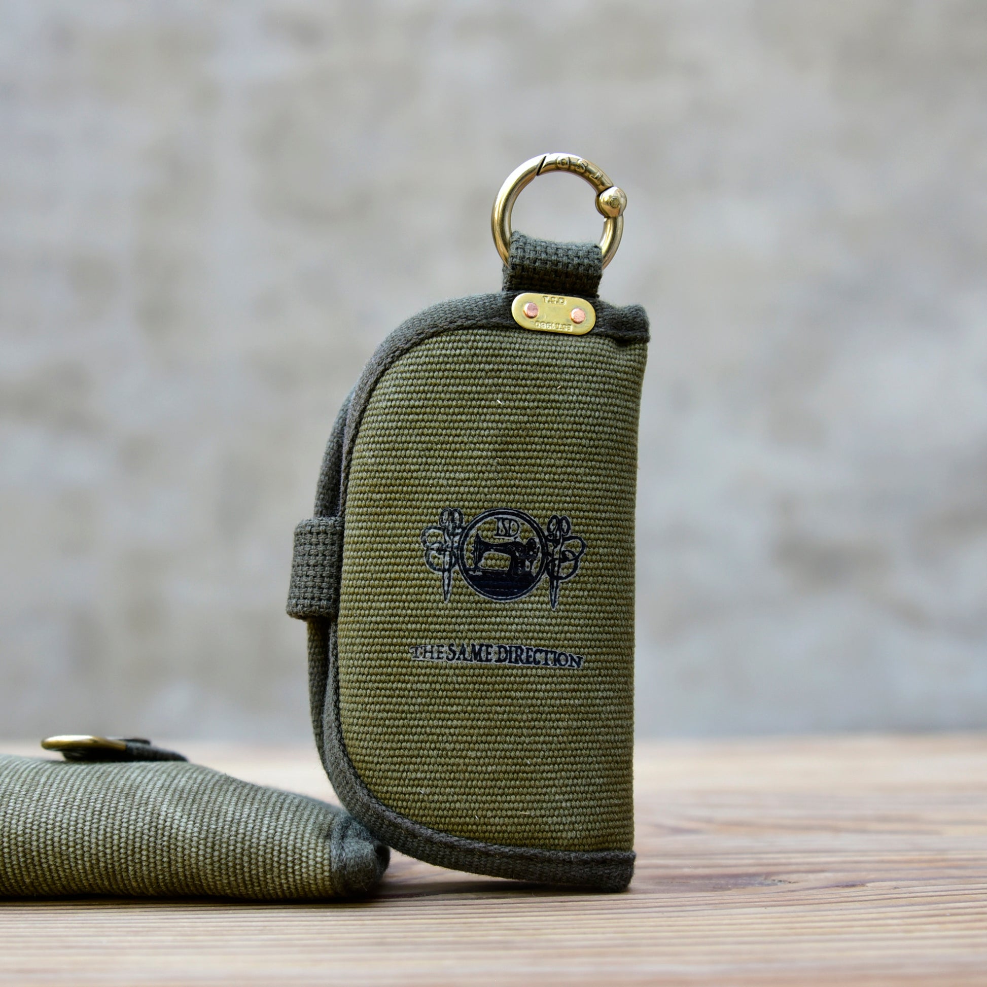 Vintage Canvas Key Pouch – Brass Hardware Artisan Gift – Japanese vintage | yamalin clothes | Yamalinclothes