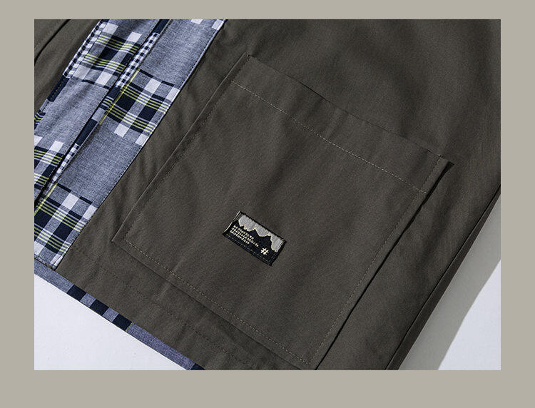 Japanese retro splicing double-sided wearing robe casual coat