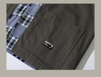 Japanese retro splicing double-sided wearing robe casual coat