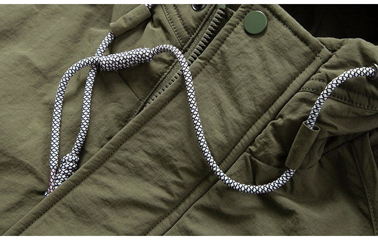 Hooded Down Jacket – Drawstring Multi Pocket | Yamalinclothes