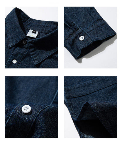 Denim Shirt – Washed Finish & Button Chest Pocket | Yamalinclothes