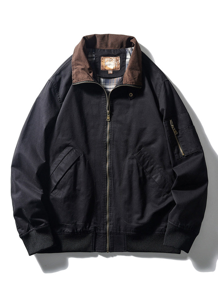 American Vintage Washed Twill Flight Jacket – Oversized Unisex