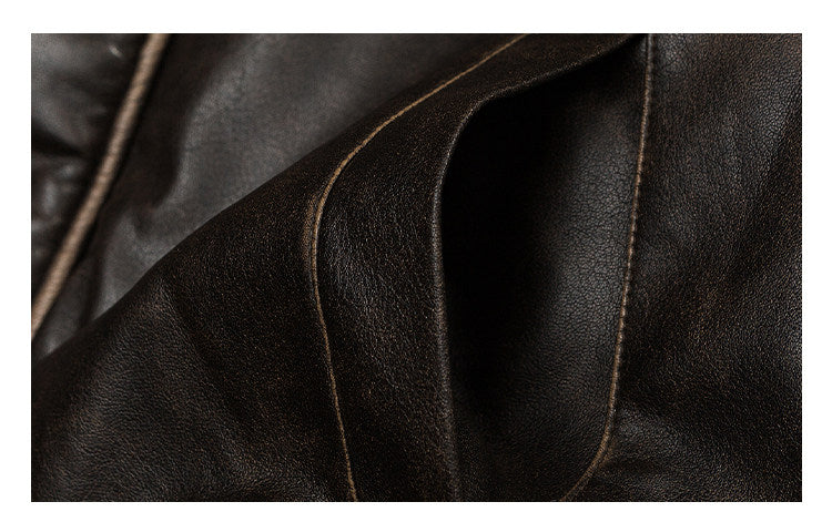 Lamb Fur Leather Jacket – Japanese Vintage Oversized Unisex