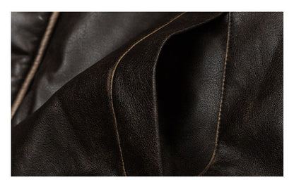 Lamb Fur Leather Jacket – Japanese Vintage Oversized Unisex