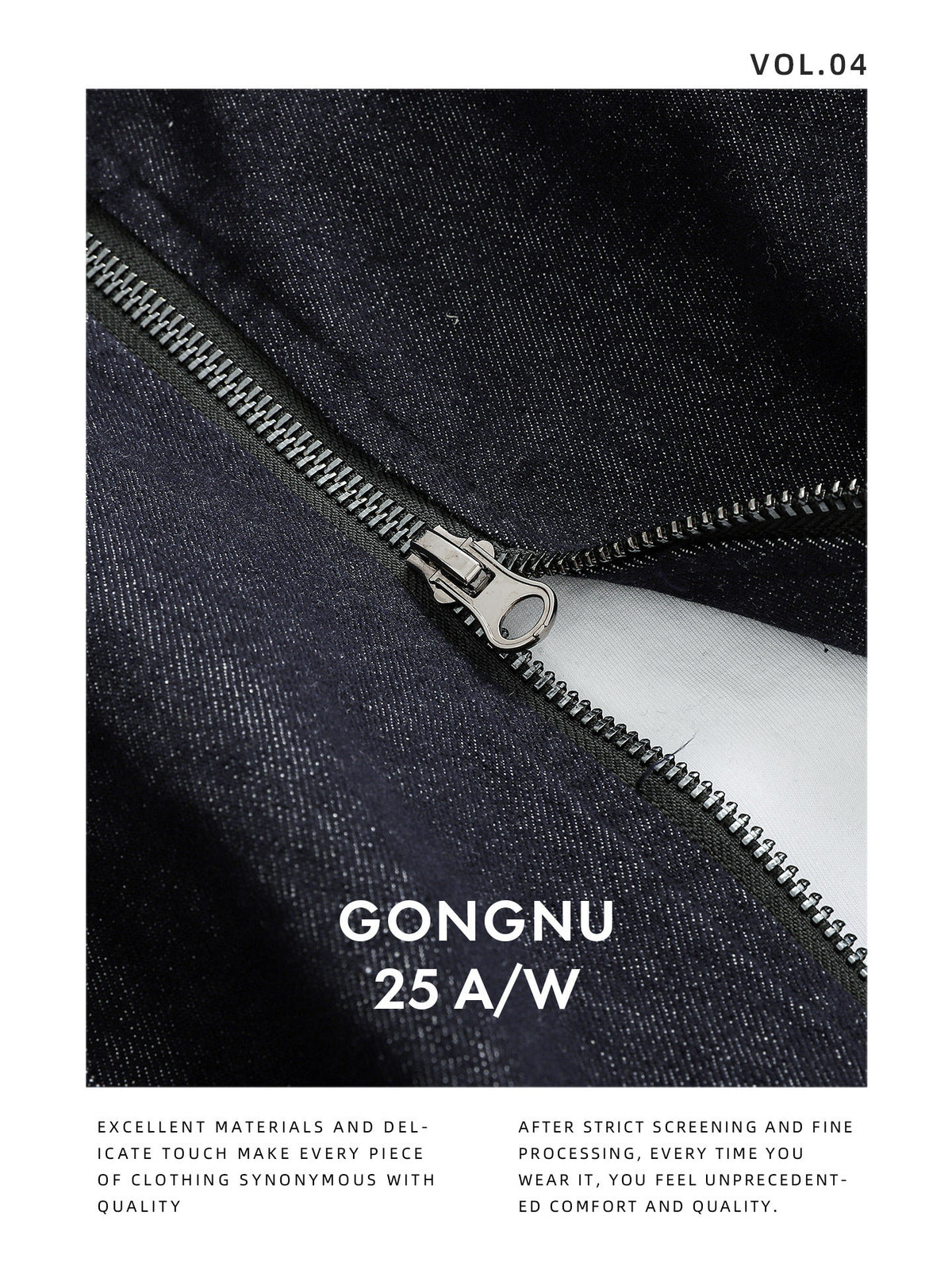 Hooded Denim Zip-Up Jacket – Japanese Vintage Loose Unisex