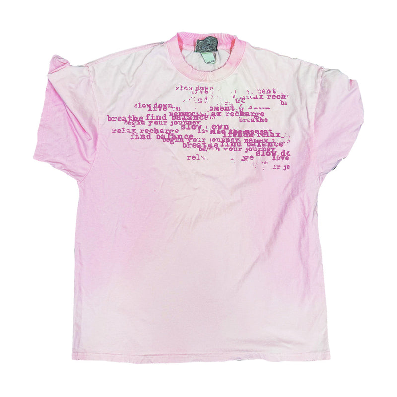 Graphic T-Shirt – Faded Typography & Dip-Dye Finish | Yamalinclothes