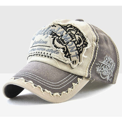 Tiger Embroidery Cotton Baseball Cap – Adjustable Unisex