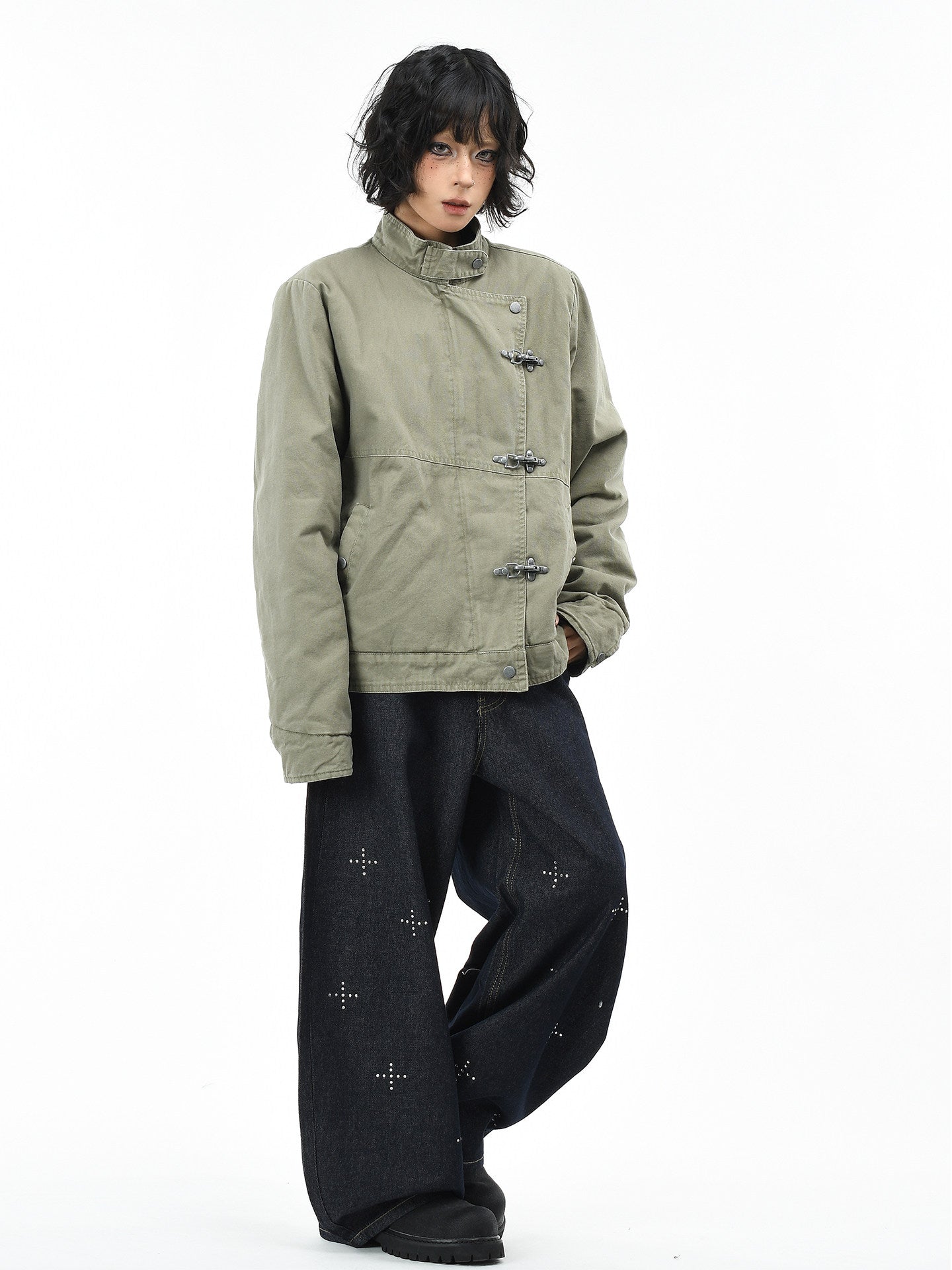 Deconstructed Cargo Cotton Jacket – Unisex Warm Winter – Japanese vintage | yamalin clothes | Yamalinclothes