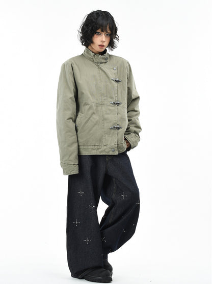 Deconstructed Cargo Cotton Jacket – Unisex Warm Winter – Japanese vintage | yamalin clothes | Yamalinclothes