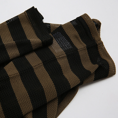 Striped Long Sleeve Crew Neck Tee – Men's Casual Lightweight Commuter T-Shirt