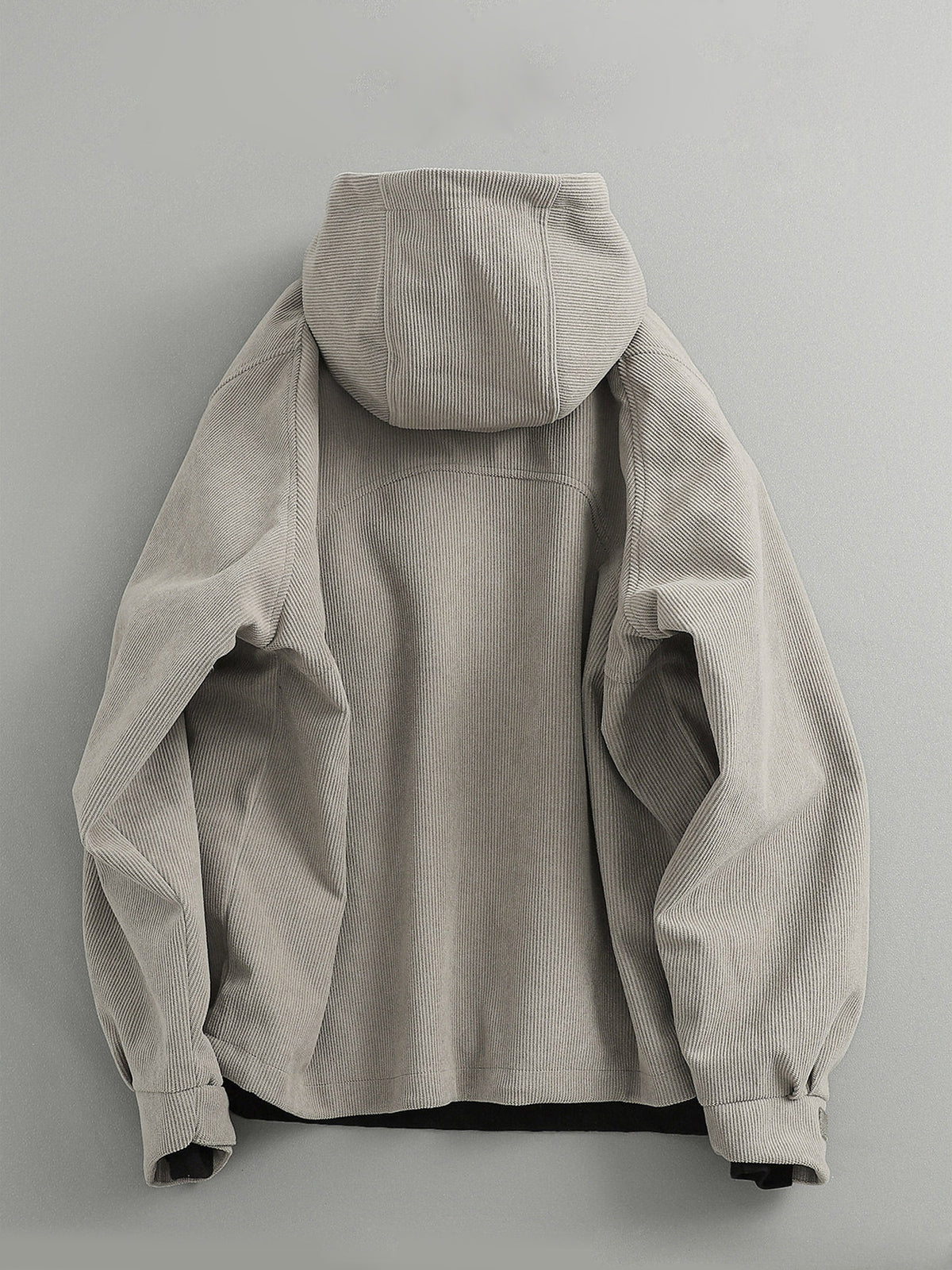 Curved Patchwork Corduroy Hooded Jacket – Functional Loose Outdoor Unisex – Coats Jackets | japanese streetwear | vintage workwear | unisex | Yamalinclothes