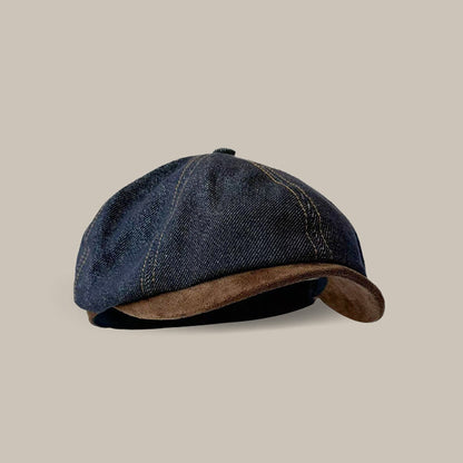 Washed Denim Painter Hat – Niche Unisex Japanese Casual