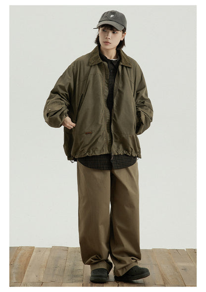 Japanese Vintage Workwear Lapel Jacket – Relaxed Unisex Chore Coat