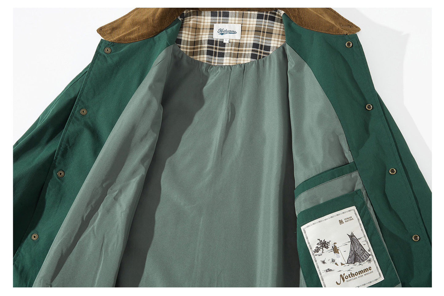 Retro Corduroy Hunting Coach Jacket – Loose Fit Rugged Outdoor Streetwear