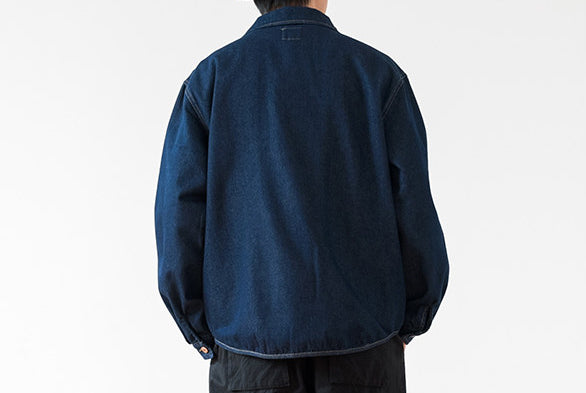 Vintage Denim Work Shirt Jacket – Loose Fit Japanese Style Cargo Shirt for Men – Japanese vintage | yamalin clothes | Yamalinclothes