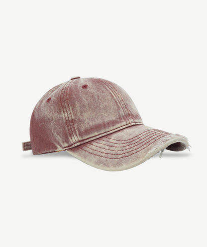 Washed Distressed Denim Baseball Cap – Curved Brim Adjustable Unisex