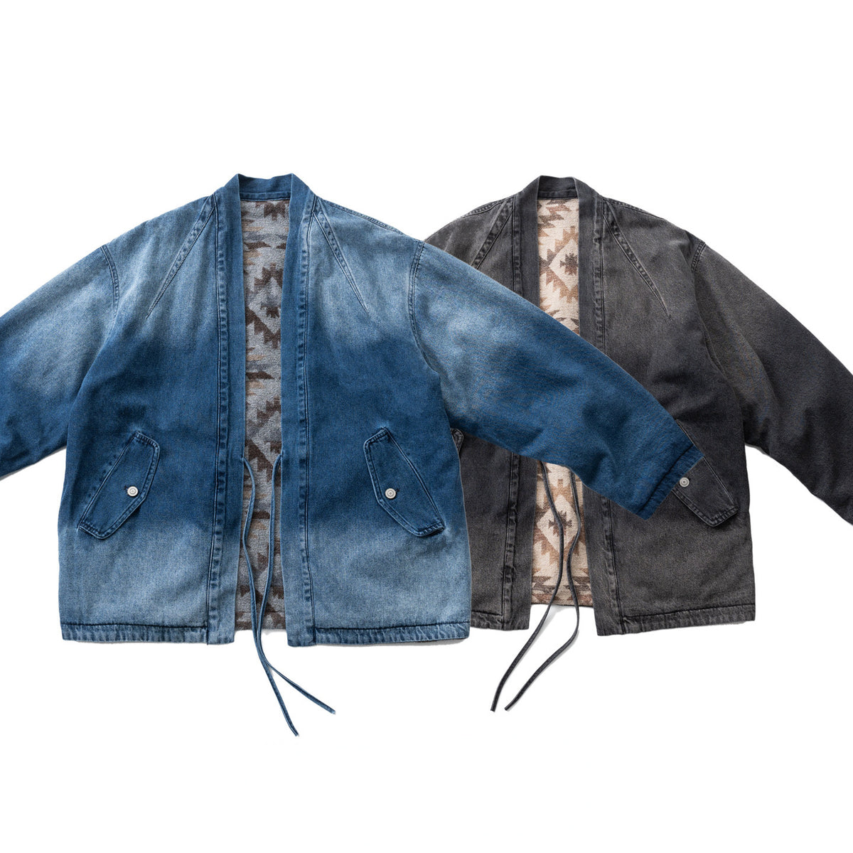Reversible Denim Jacket – Washed Tie Front | Yamalinclothes