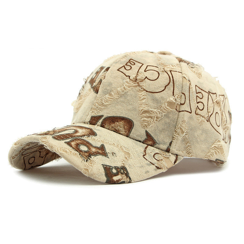 Washed Distressed Hard Brim Baseball Cap – American Retro Ripped Unisex – cap | japanese streetwear | vintage workwear | unisex | Yamalinclothes