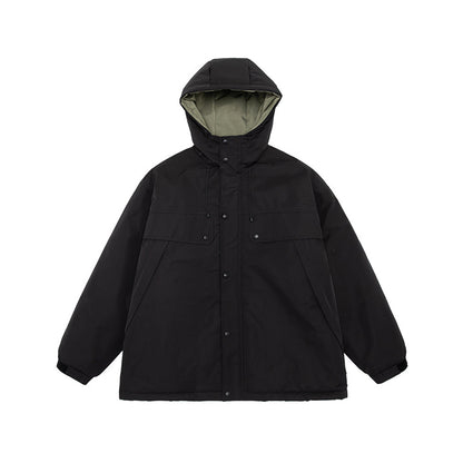 Hooded Padded Jacket – Large Flap Pockets | Yamalinclothes