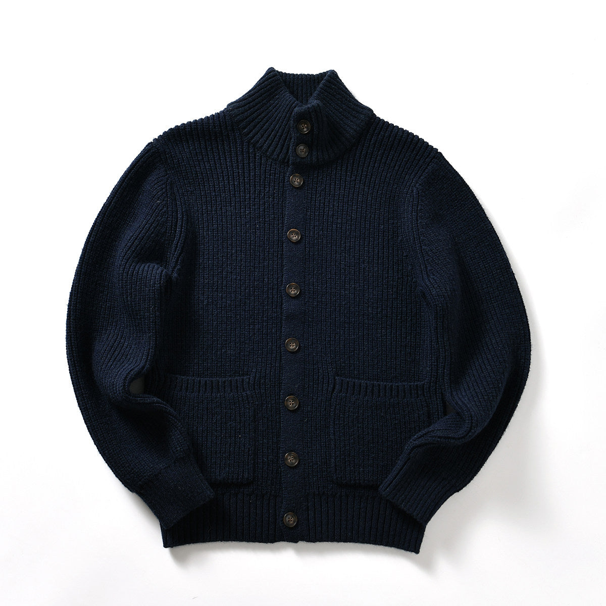 90% Wool Stand-Collar Knit Sweater – Thickened Oversized Unisex