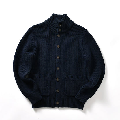 90% Wool Stand-Collar Knit Sweater – Thickened Oversized Unisex