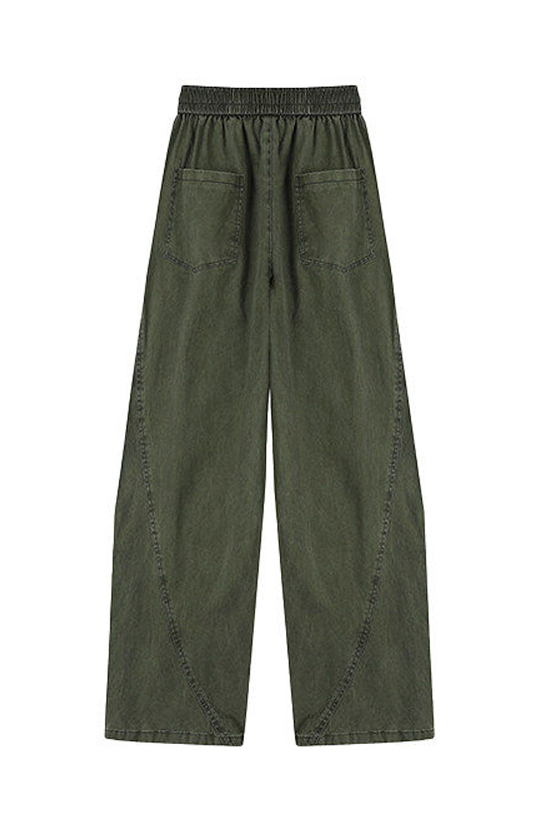 Cotton Utility Pants – Washed Finish & Panel Seams | Yamalinclothes