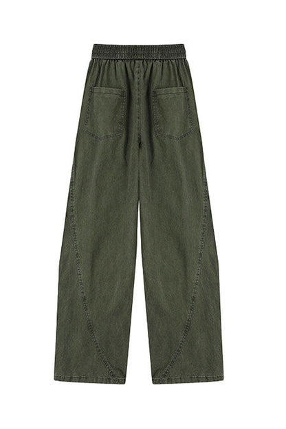 Cotton Utility Pants – Washed Finish & Panel Seams | Yamalinclothes
