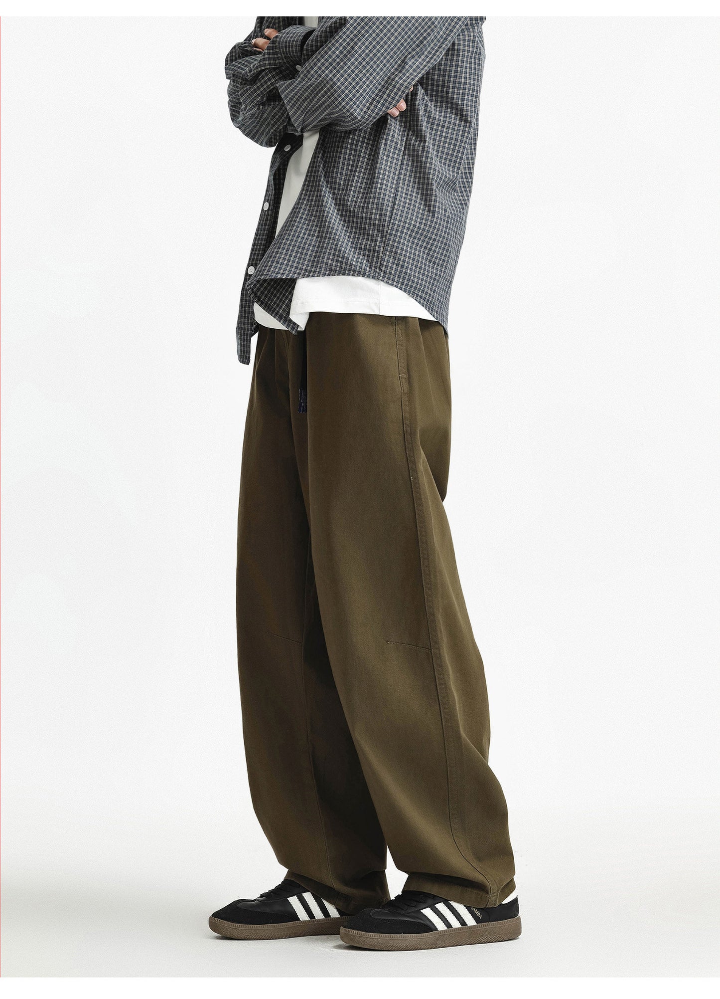 Paratrooper Cargo Pants – Loose Straight Drawstring Casual Trousers Men