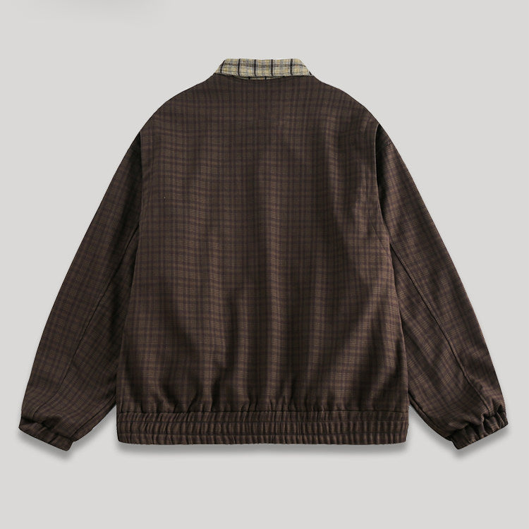 Big grid small grid Patchwork Men's Spring 2025 New Jacket | Japanese vintage | yamalin clothes | Yamalinclothes