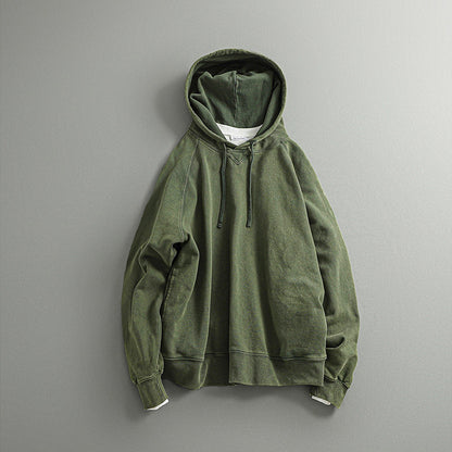 Heavyweight Washed Hooded Sweatshirt Jacket – Japanese Vintage Loose Unisex – Hoodies | japanese streetwear | vintage workwear | unisex | Yamalinclothes