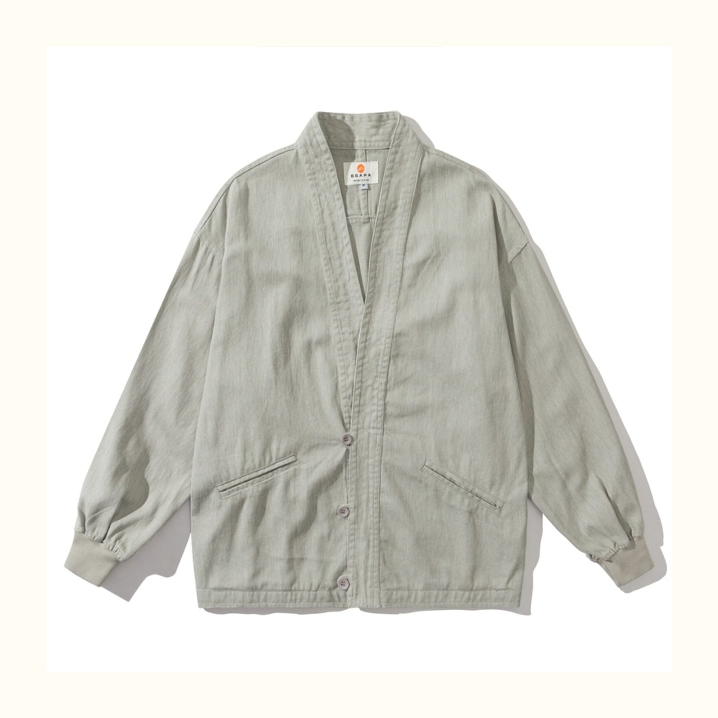 American Vintage Cotton Robe Jacket – Men's Loose Solid Casual Coat