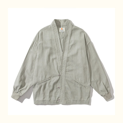 American Vintage Cotton Robe Jacket – Men's Loose Solid Casual Coat