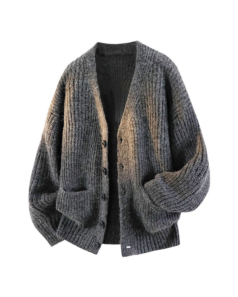 Japanese Woolen Knit Cardigan – Lazy Style Men's Sweater – Japanese vintage | yamalin clothes | Yamalinclothes