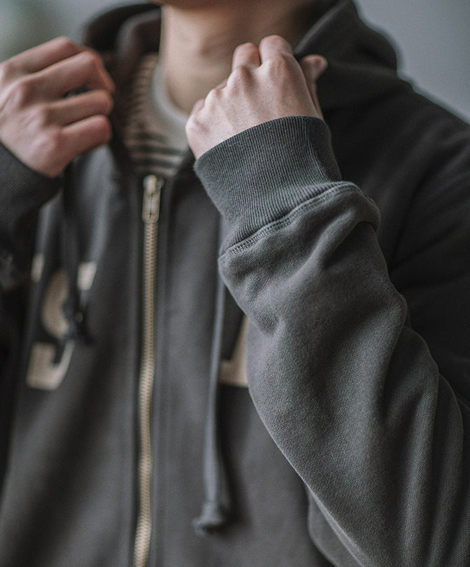 Heavy Zip Hoodie – American Retro Military Print Workwear Thickened Unisex – hoodie | japanese streetwear | vintage workwear | unisex | Yamalinclothes