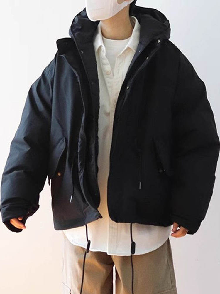 Hooded Padded Jacket – Oversized Drawstring Fit | Yamalinclothes
