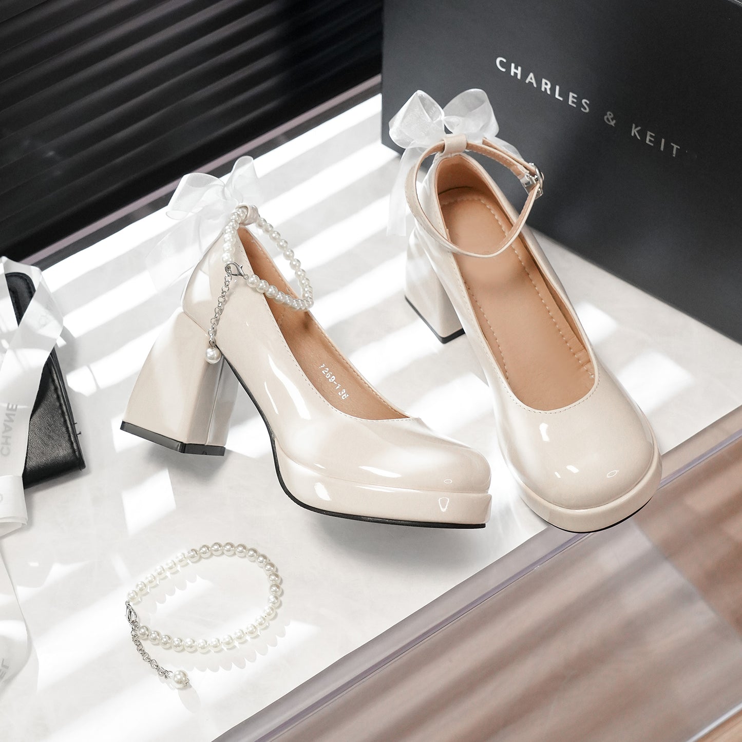 Women's French Style Mary Jane Wedding Shoes - Waterproof Platform Chunky Heel Elegant Bridesmaid Shoes