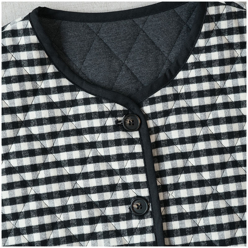 Quilted Cotton Padded Vest — Retro Single-Breasted Sleeveless Outerwear for Autumn/Winter
