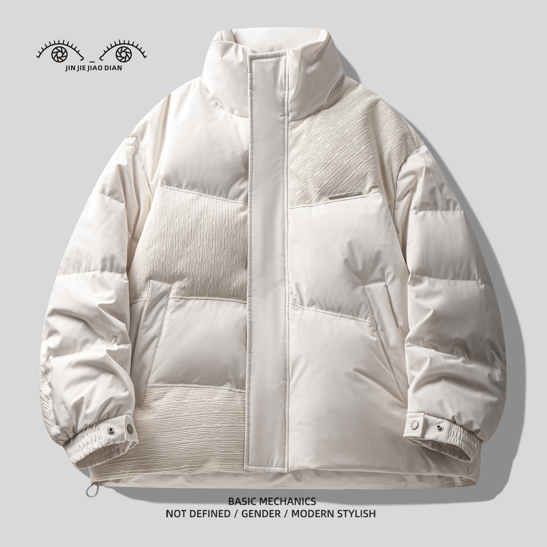 Two-Piece White Duck Down Jacket – Designer Split-Style Winter Coat (Unisex)