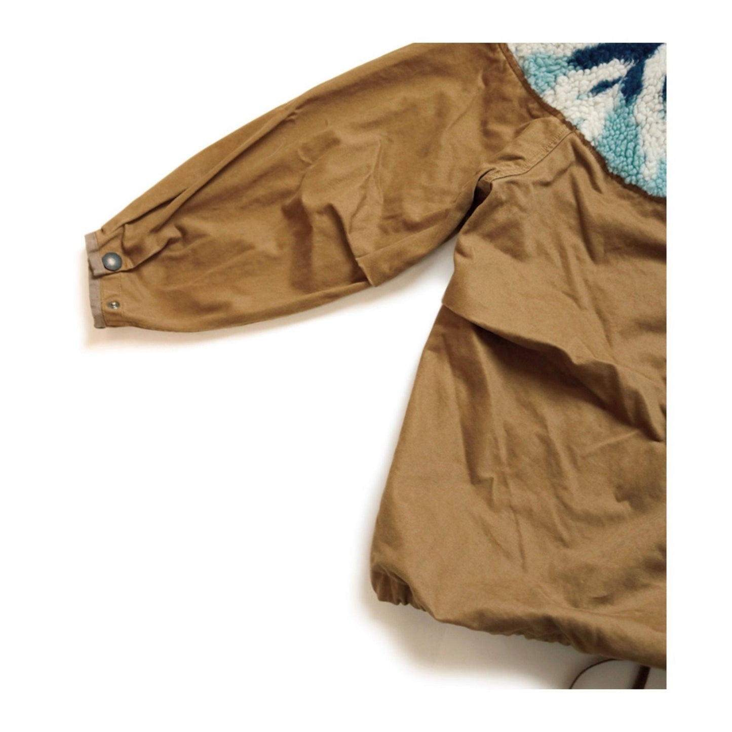 Japanese Lambswool Patchwork Workwear Jacket - Half-Turtleneck Coat (Unisex)