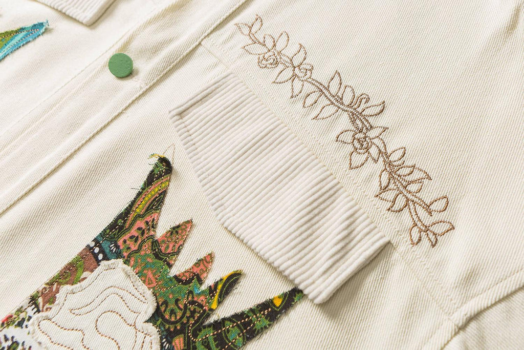 Unisex Kapital Vintage Ethnic Embroidered Jacket – Japanese Niche Design High Street Couple Outerwear