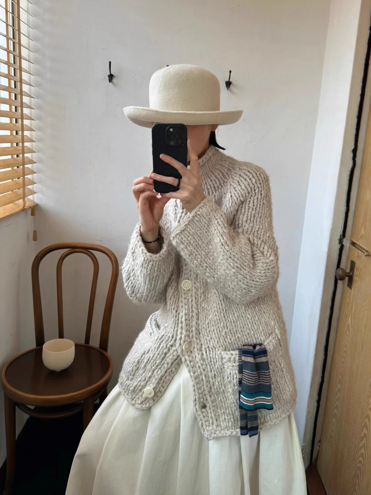 Hand-Woven Korean Designer Cardigan Jacket – Instant Delivery 2025 “C-asey” Old-Money Style (Unisex)