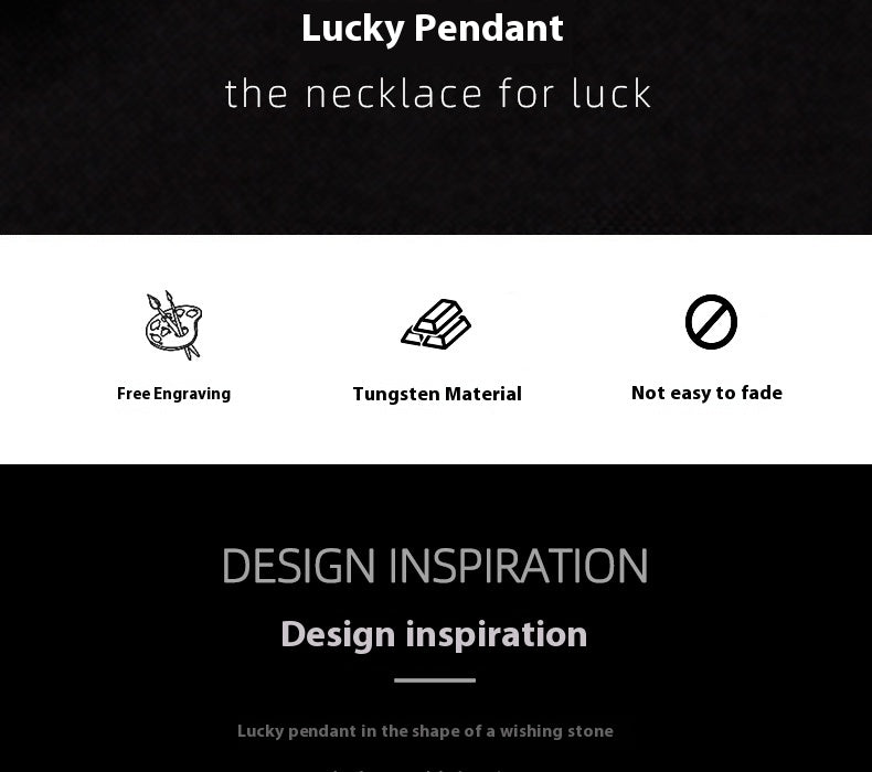 Klein Blue Men's Necklace Light Luxury Niche High-end Sense Cool Sweater Chain Trend Lucky Pendant Tungsten Pendant