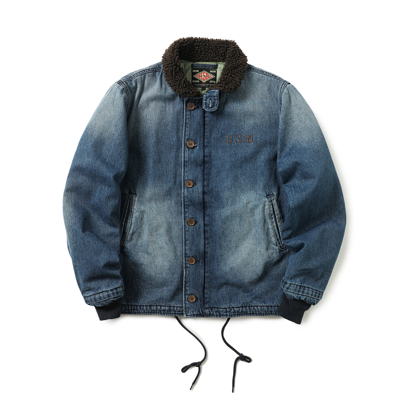 Vintage Navy N-1 Deck Jacket – Washed Cotton American Workwear (Unisex)