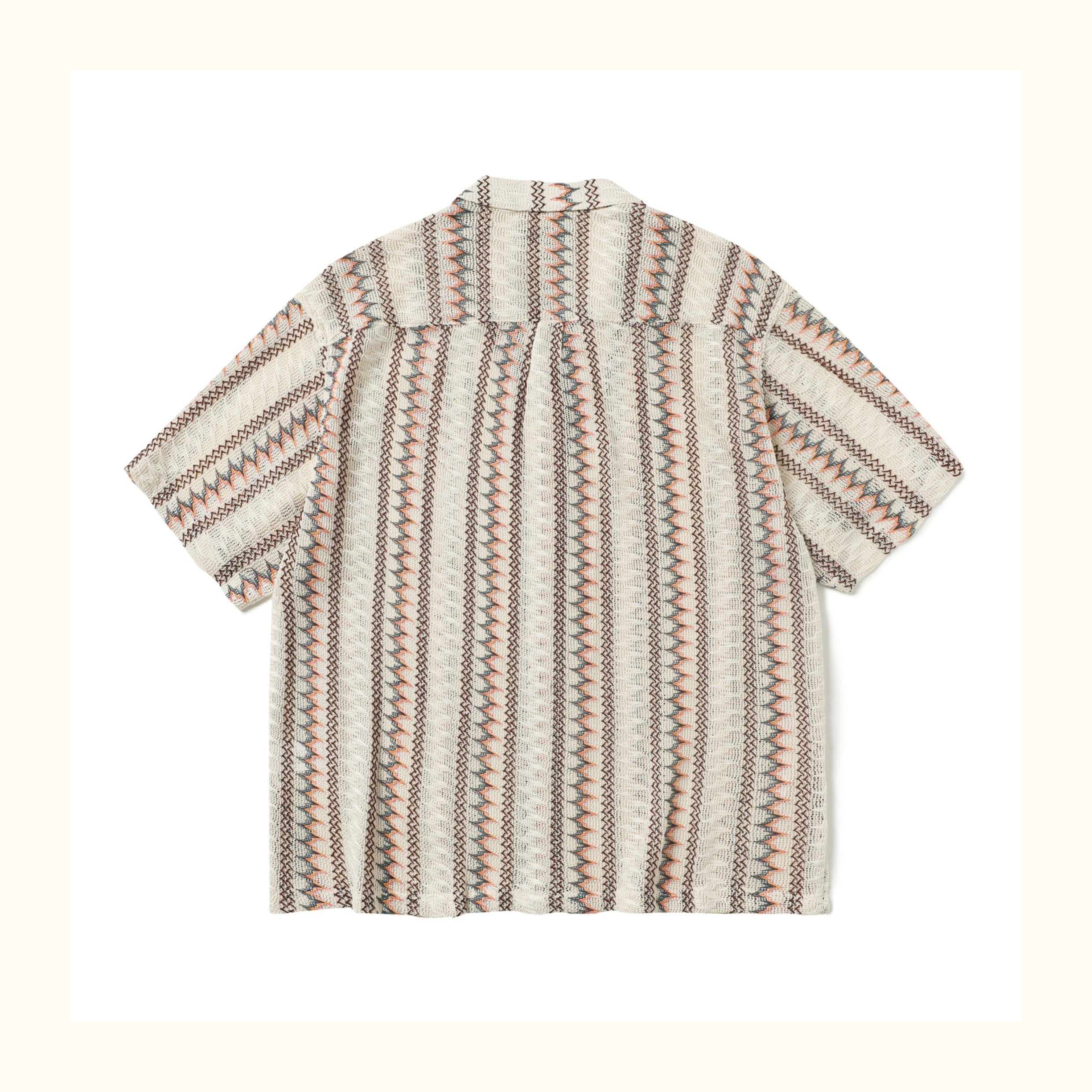 Loose Fit Japanese Style Summer Breathable Hollow Out Casual Shirt